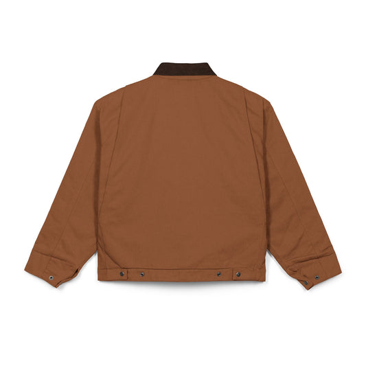 Veste workwear en toile de coton épaisse avec col côtelé