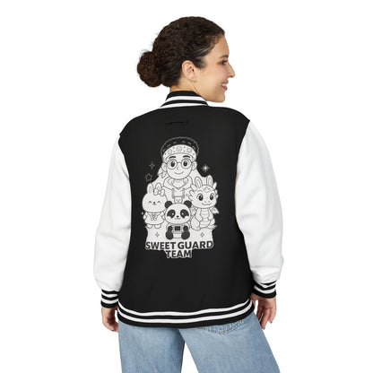 Sweet Moment Club Letterman Jacket — Cute Animal Hoodie-Style Varsity Jacket
