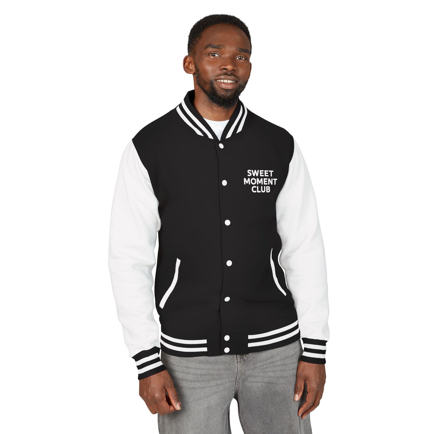 Sweet Moment Club Letterman Jacket — Cute Animal Hoodie-Style Varsity Jacket