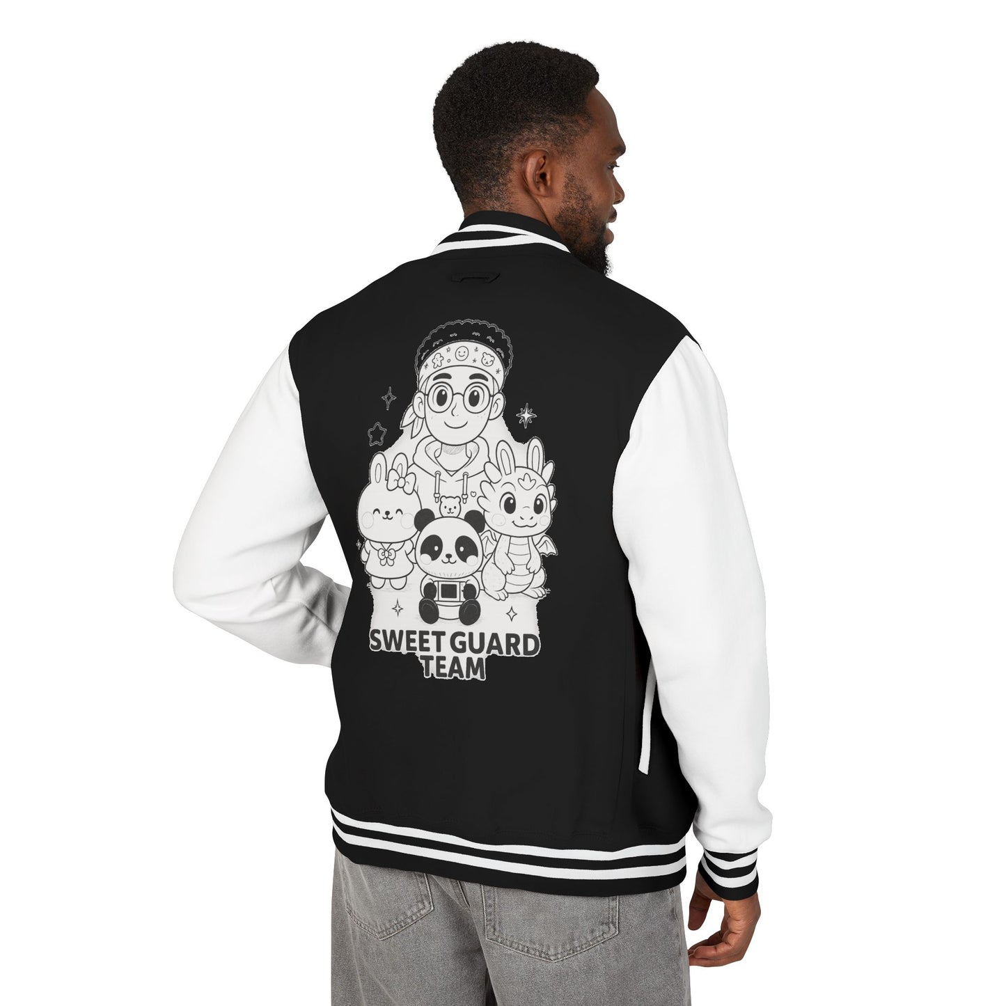 Sweet Moment Club Letterman Jacket — Cute Animal Hoodie-Style Varsity Jacket