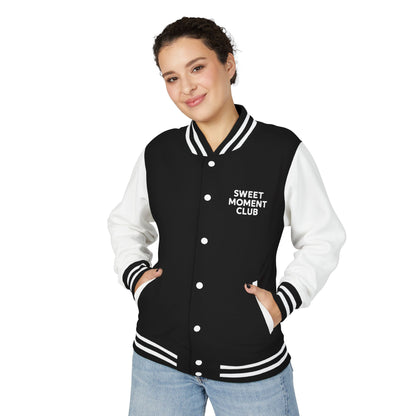 Sweet Moment Club Letterman Jacket — Cute Animal Hoodie-Style Varsity Jacket