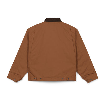 Veste workwear en toile de coton épaisse avec col côtelé