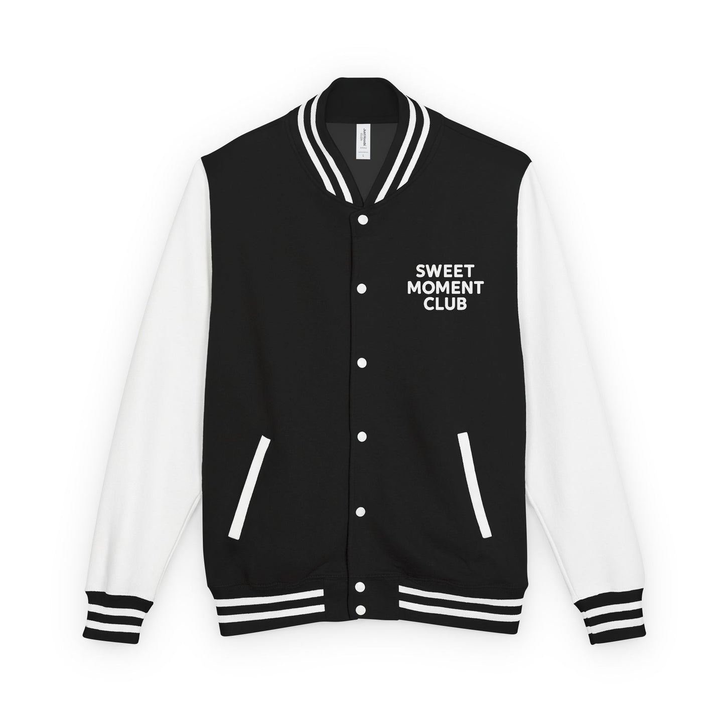 Sweet Moment Club Letterman Jacket — Cute Animal Hoodie-Style Varsity Jacket