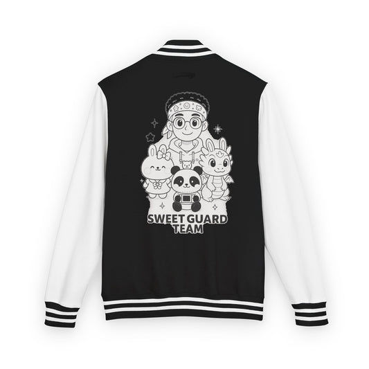 Sweet Moment Club Letterman Jacket — Cute Animal Hoodie-Style Varsity Jacket